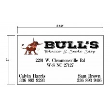 Bull's Tobacco & Smoke Shop Biz Cards