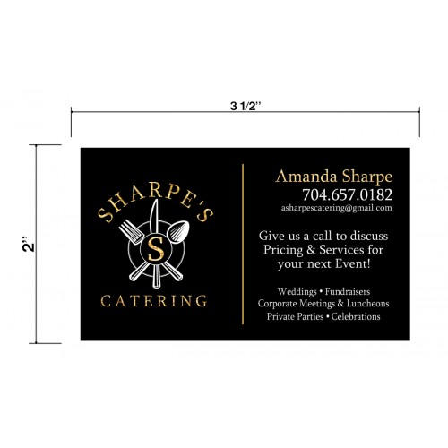 Sharpe Catering Biz Cards